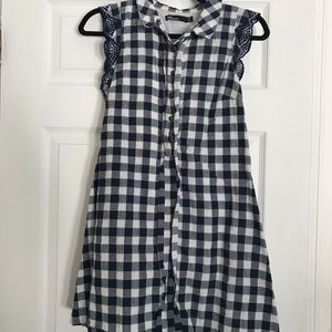 Anthropologie Dear Creatures Blue Gingham DressPXS